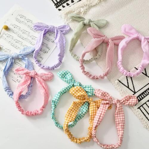 Baby Products Childrens Solid Turban Baby Girl Rabbit Knot Bow Hair Headgear Rabbit Knitted Bow Headband Gift