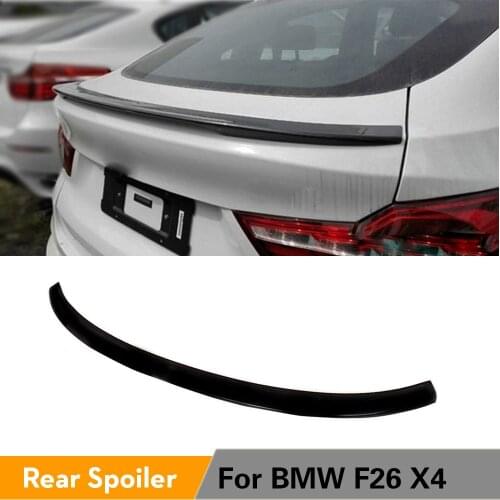 For BMW F26 X4 2014 - 2017 Rear Trunk Spoiler Wing Boot Lip ABS Glossy Black / White Painted / Blank