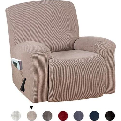Solid Color Chair Cover Elastic All-Inclusive Sofa Cover Thickened Fabric Protective Recliner Covers Home Accessories