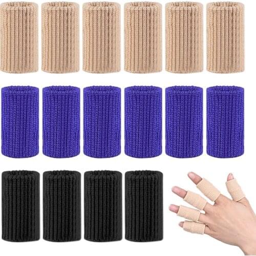 10pcs Stretchy Sports Finger Sleeves Arthritis Compression Finger Support Guard Basketball Volleyball Finger Protection Straps