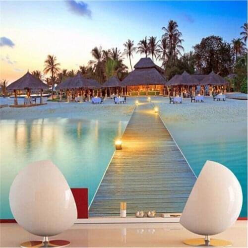 Photo wallpaper high quality wallpaper beach scenery natural sea view home decoration murals wallpaper papel de parede