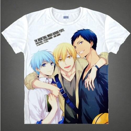 Kuroko no Basket Kuroko Tetsuya T-shirts Anime Printed T Shirts Short Sleeve Tees Kagami Taiga Casual Summer Tops