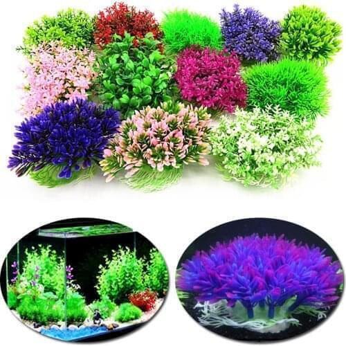 12*6cm Simulation Aquarium Decor Water Weeds Ornament Artificial Plants Aquatic Plant Fish Tank Grass Decoration Accessories