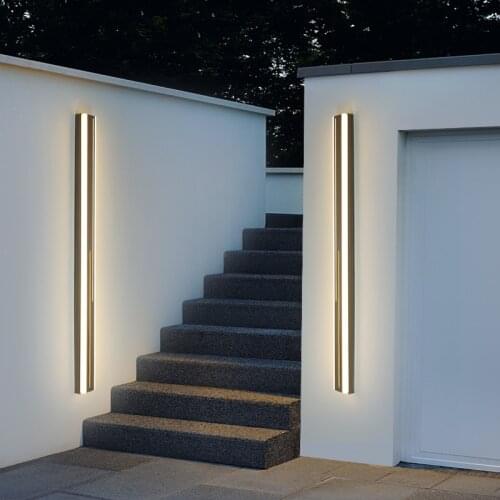 Creative Simple Line Lamp Wall Lamp Bedroom Corridor Bedside Light Hotel Entrance Outdoor Waterproof LED Long Strip Wandlamp