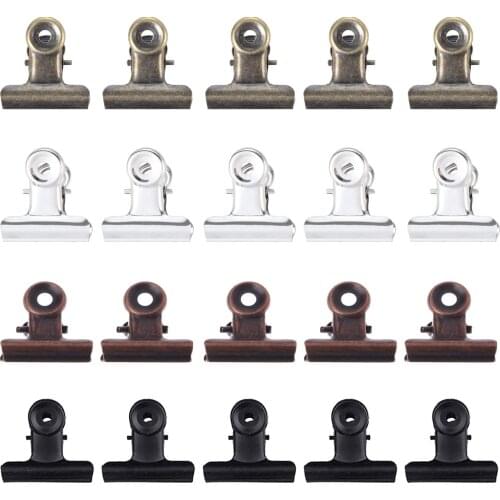 5Pcs 32x30mm Round Metal Grip Clips Bulldog Clip Ticket Paper Stationery Clip For Tags Bags Document Binder Clip Photo Clamp