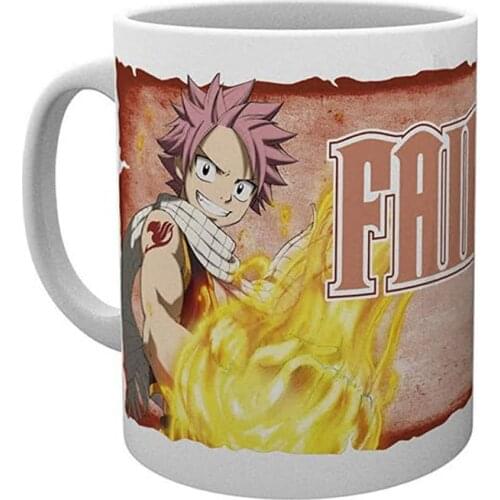 Natsu Chibi FAIRY TAIL Mugs 11oz White Ceramic Coffee mug Milk Tea cup Friends Birthday Gift Travel Tea Mugs