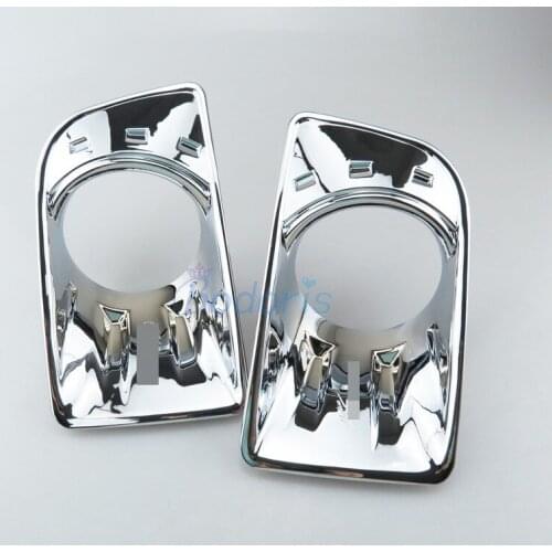 For ISUZU DMAX D-MAX D MAX 2012 2013 2014 Front Fog Lamp Cover Light Trim Foglight Protector Panel Chrome Auto Accessories