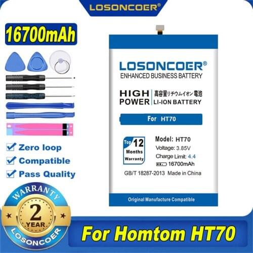 LOSONCOER 16300mAh Battery For HOMTOM HT70 Mobile Phone