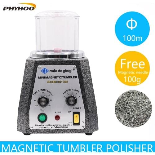 KT-100 Magnetic Tumbler Polisher Magnetic Polishing Machine earrings necklace necklace Finishing Machine AC 110V/220V