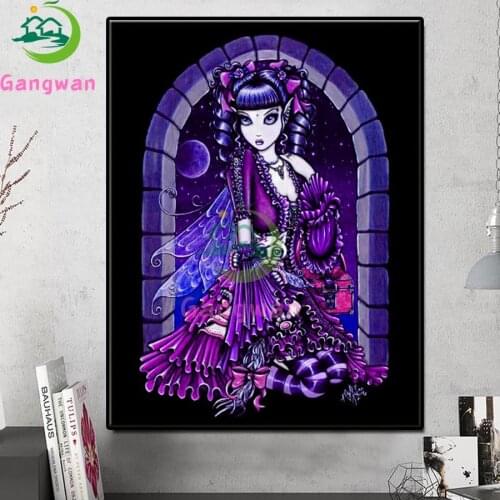 Mia moon faery Diamond Painting 5d cartoon Girl Diamond Embroidery sale Full Square/Round Drill Cross Stitch Beaded kids gift