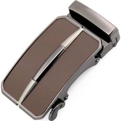 Mens Belt Head Belt Buckle Leisure Belt Head Business Accessories Automatic Buckle Width Black 3.5CM Luxury Fashion