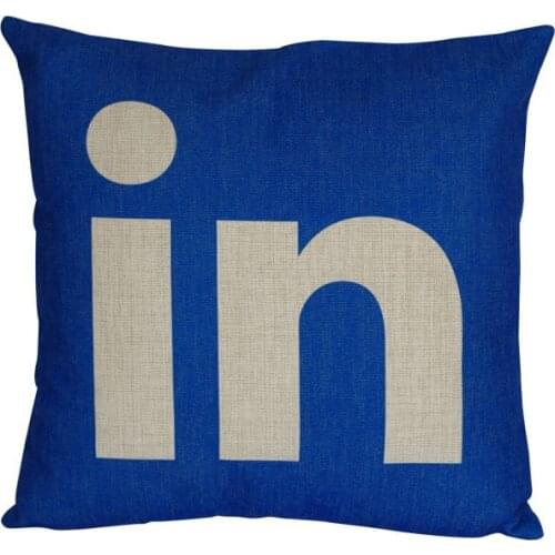 Linkedin pillow cover, Creative social media logo Linkedin throw pillow case pillowcase wholesale