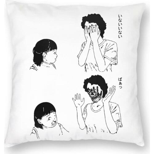 Shintaro Kago Peek-a-boo Pillow Cover Home Decorative Uzumaki Cushion Cover Throw Pillow for Home Double-sided Printing