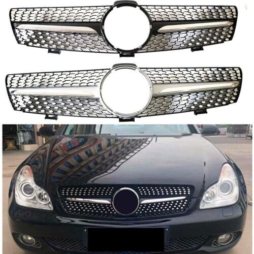 Front Racing Center Grille Facelift Bumper Grill For Mercedes Benz W219 CLS Class 2005 2006 2007 Diamond