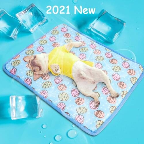 Dog Mat Cooling Summer Pad Mat For Dogs Cat Blanket Sofa Breathable Pet Dog Bed Summer Washable For Small Medium Large Puppy Mat