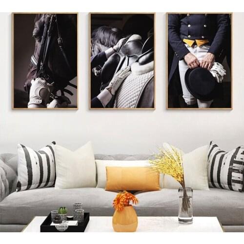 Modern Equestrian Creativitly Posters Prints Canvas Paintings Wall Art for Living Room Decor Bedroom Aesthetic Artwork Cuadros