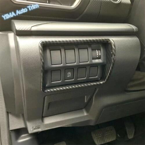 Car Styling Head Lights Lamps Switch Button Decoration Cover Trim 1 Pcs ABS Fit For Subaru Forester 2019 2020 2021 / 2 Colors