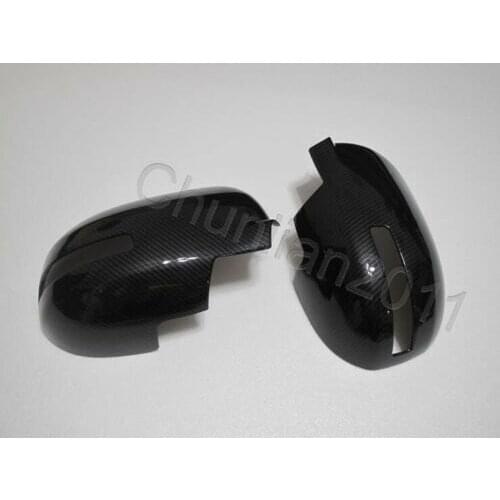 Carbon Fiber Style Rearview Side Mirror Cover Trim for 2014-2020 Mitsubishi Outlander PHEV Mirrors