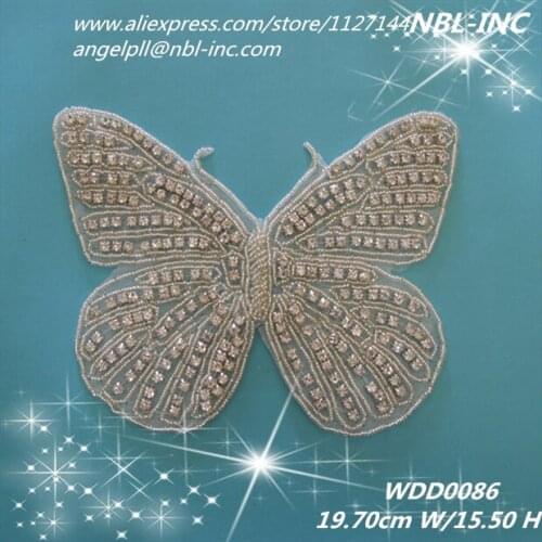 Rhinestone butterfly appliques WDD0086