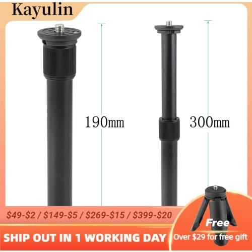 Kayulin 22/25mm Tube Diameter Carbon Fiber Tripod Extender 2Section Center Column Extension Tube for Zhiyun Dslr Cameras