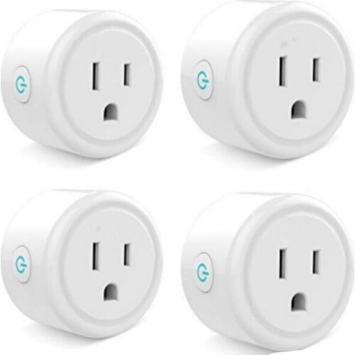 4pcs/1lot Smart plug Mini Wifi Outlet with Alexa Google Home & IFTTT No Hub Required Remote Control your home appliances from