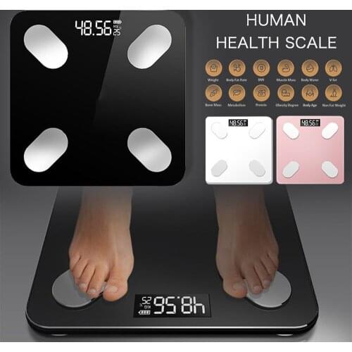 Smart Bluetooth Body Fat Scales Electronic Digital Weight LCD Display Wireless Fat Scale APP