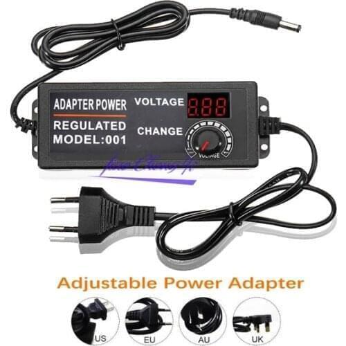Adjustable AC to DC 3V-12V 3V-24V 9V-24V Universal adapter with display screen voltage Regulated power supply adatpor 3 12 24 v
