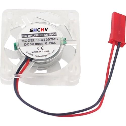 Raspberry Pi LED Cooling Fan 5V Back Light Shining LED Fan with 2 Blue Light LED for Raspberry Pi 4B/3B+/3B