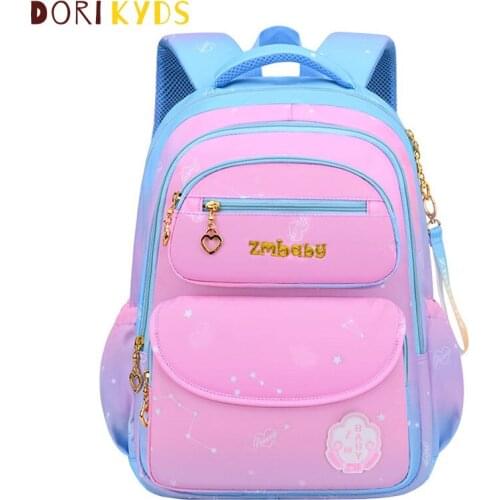 DORIKYDS Backpack for Elementary School Girl Waterproof Oxford Cloth Pink Sac Enfant School Bags Kids Backpack Girls Cute Bow
