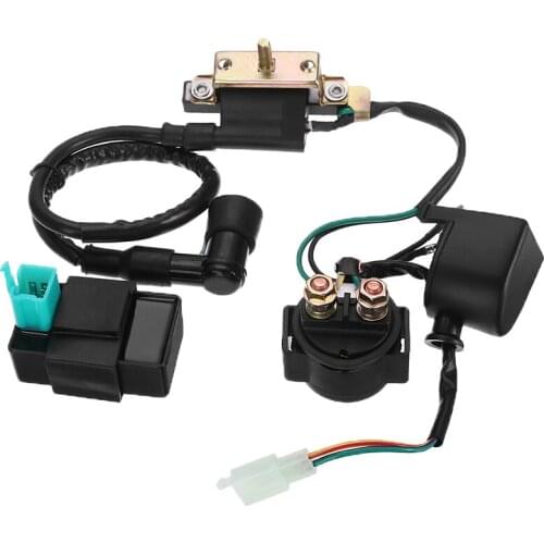 1SET Motorcycle Relay Solenoid ATV Ignition Coil CDI For Chinese Quad For Kazuma For Taotao 50cc 70 90 110cc 125cc