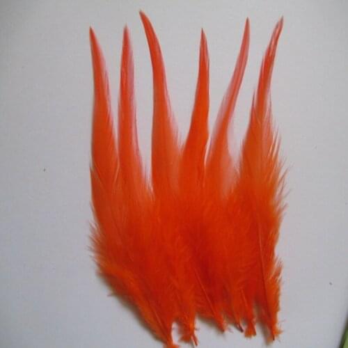 20 pcs / a lot of 10-15 cm orange Cock Feather Feathers Stage Feather Decorative Accessories