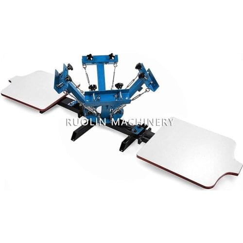 4 Color 2 Station Silk Screen Printing Equipment T-Shirt Digital Rotary Screen Printer Machine