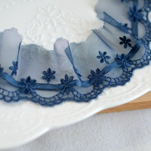 4M/lot 5.3cm wide embroidered lace trim Ladies skirt dress trim accessories decoration X876