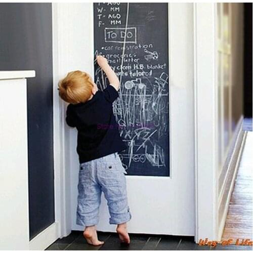 50pcs 45*200cm Chalk Board Blackboard Stickers Removable Vinyl Draw Mural Decals Art Chalkboard Wall Sticker For Kids Rooms