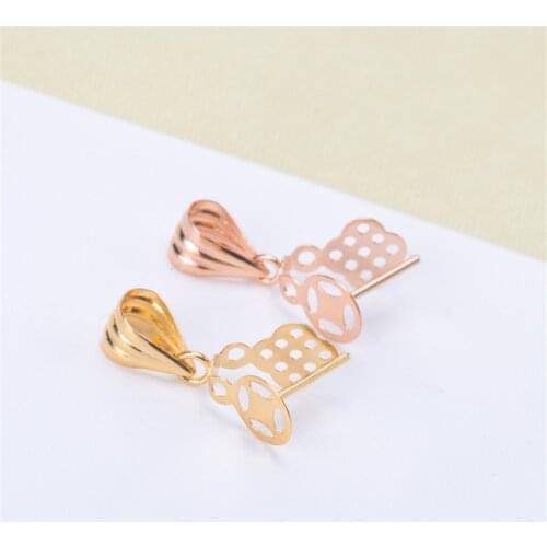 DIY accessories 18K gold button accessories button 18K pendant button melon seed buckle jade jade crystal clip buckle