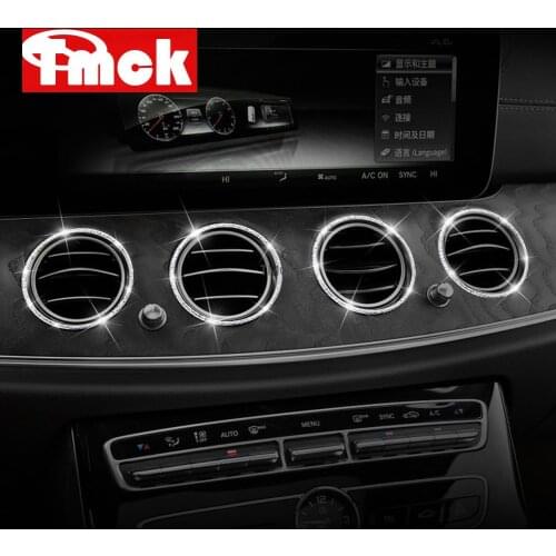 For Mercedes Benz E Class W213 E200/260/300/320 2016-2019 Car Central Air Conditioning Air Outlet Vent Ring Diamond Trim Cover