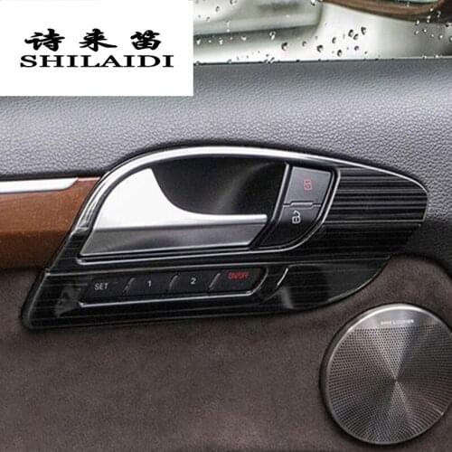 Car styling Interior Door Handle Cover Trim Door Bowl Stickers decoration for Audi Q7 2008-2015 stainless steel auto accessories