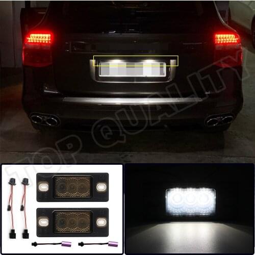 Canbus 12V LED License Number Plate Light For Porsche Cayenne 2002 2003 2004 2005 2006 2007 2008 2009 2010 OEM #: 95563162002