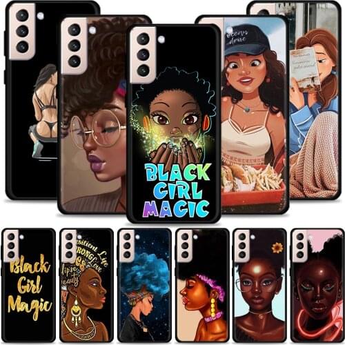 Case For Samsung Galaxy S21 S20 Ultra S10 Plus Lite S20FE 5G S10e S9 S8 Edge Shell Silicone Cover Beautiful Afro Girls