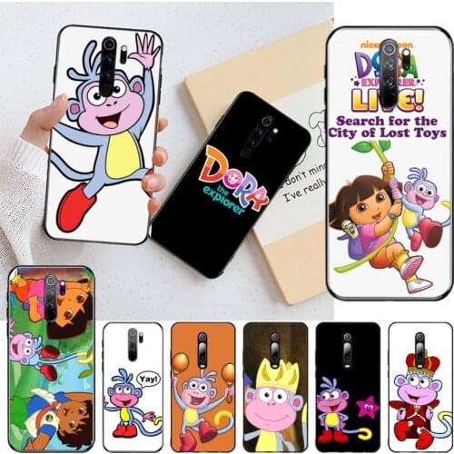 CUTEWANAN DORA THE EXPLORER DIY Painted Bling Phone Case for Redmi Note 8 8A 8T 7 6 6A 5 5A 4 4X 4A Go Pro
