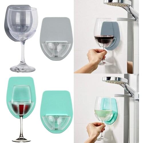 Wine Glass Holder For Bathroom Accessories Shelf Rack Products Bath Shower Organizer Home Red Wine Cup Boat Storage Rack Shelves