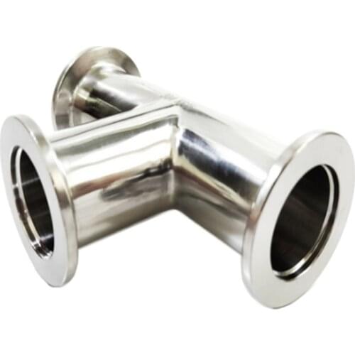 Tee KF-10/16/25/40/50 Vacuum KF Flange Size NW-25, 304 Stainless Steel Quick Flange Fittings Plumbing 30/40/55/75mm Ferrule OD