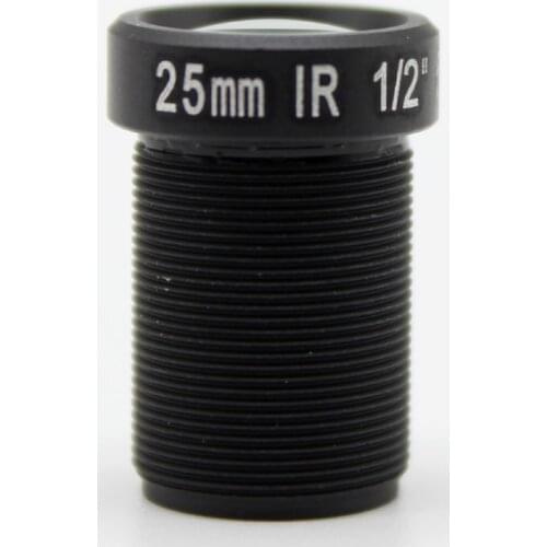 HD 5mp 25mm CCTV Lens 1/2" Fixed Iris IR Infrared M12*0.5 view 70m 90degrees angle MTV mount For IP Camera