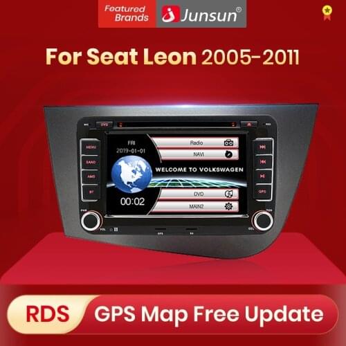 Junsun 2 din Car DVD For Seat Leon 2 MK2 2005 - 2011 Car Radio Multimedia Video Player Navigation GPS Screen With Frame