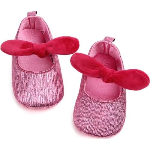 Newborn Baby Girl Sneakers Toddler Butterfly knot Sequins Infant Princess Girls Leather Shoes Soft bottom First Walker