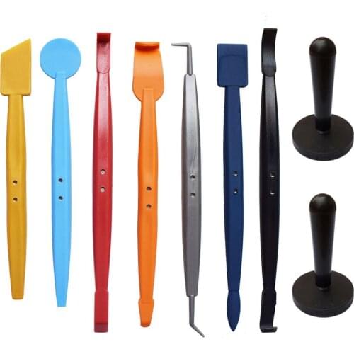 Magnetic Squeegee Tools Kit Vinyl Wrap Magnet Holders Long Squeegee Edge Finish Tool Carbon Fiber Foil Film Accessories B20+2A12