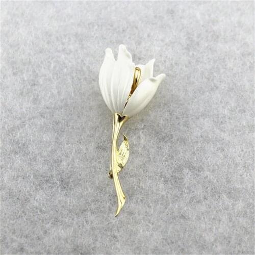 Fashion jewelry personality creative resin lily flower temperament tulip lady brooch pin