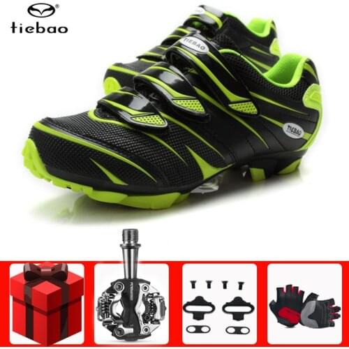 Tiebao Men Cycling Shoes sapatilha ciclismo mtb Bike Professional Racing Athletic Team Bicycle Self-Locking Riding Sneakers