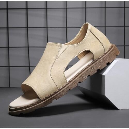 Men Sandals Men Comfortable Casual Shoes Leather Men Breathable Beach Shoes Sandals 2021 New