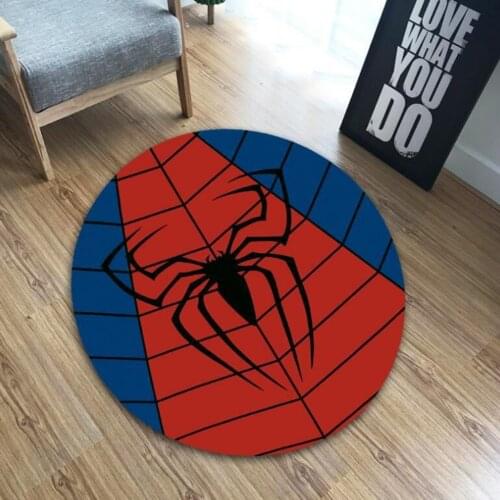 Disney Superhero Spider-Man Floor Mat Children Boys Game Round Carpet Bedroom Living Room Rug Indoor Mat Multiple Sizes Decorate